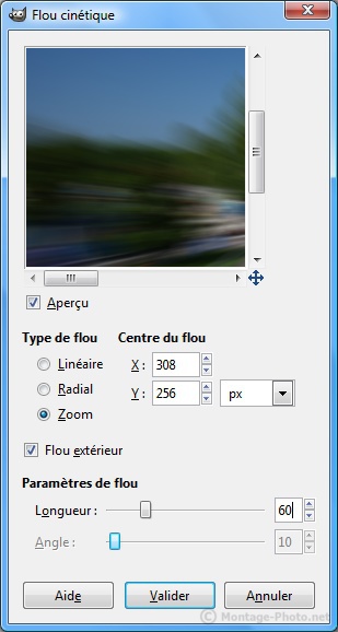 flou cinetique - gimp-effet-zoom